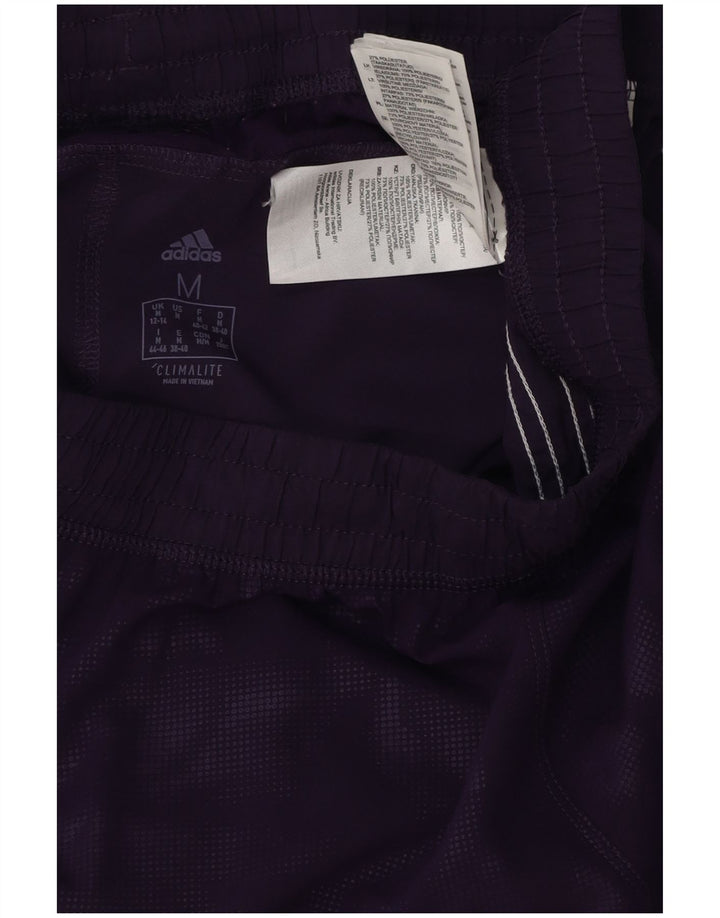 ADIDAS Womens Climalite Sport Shorts UK 12/14 Medium  Purple Polyester
