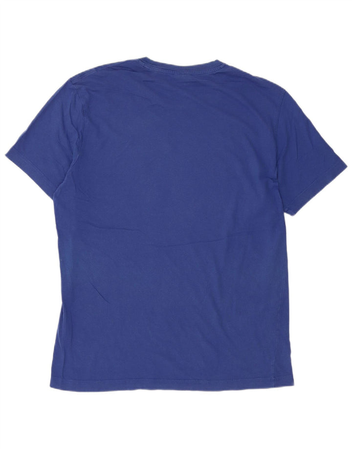 Champion Mens Graphic T-Shirt Top Medium Blue Cotton