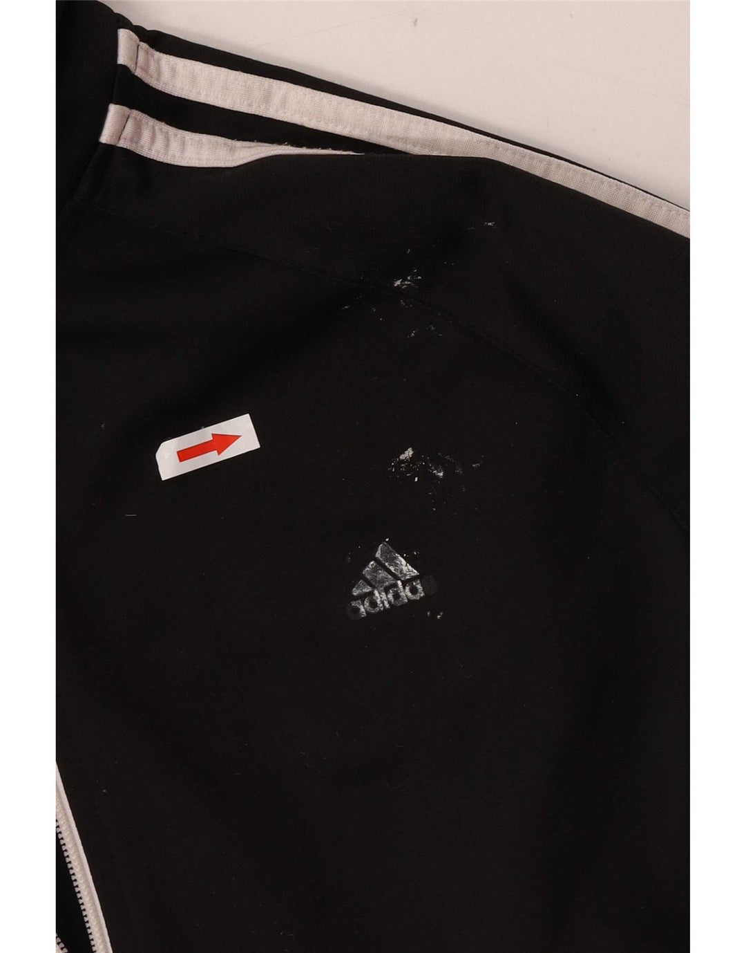 Adidas Womens Tracksuit Top Jacket UK 12/14 Medium Black Polyester