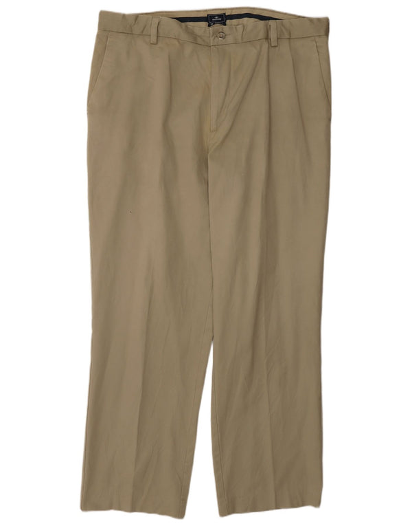 Dockers Mens Straight Classic Fit Chino Trousers W40 L32 Beige Cotton