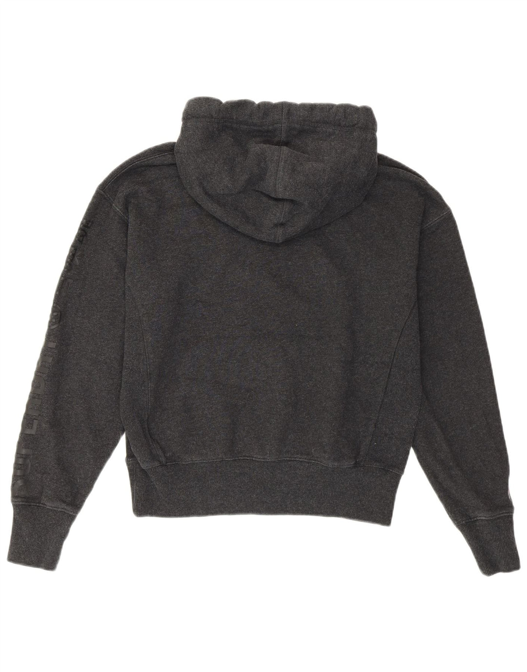 Superdry Womens Oversized Hoodie Jumper UK 10 Small  Grey Cotton