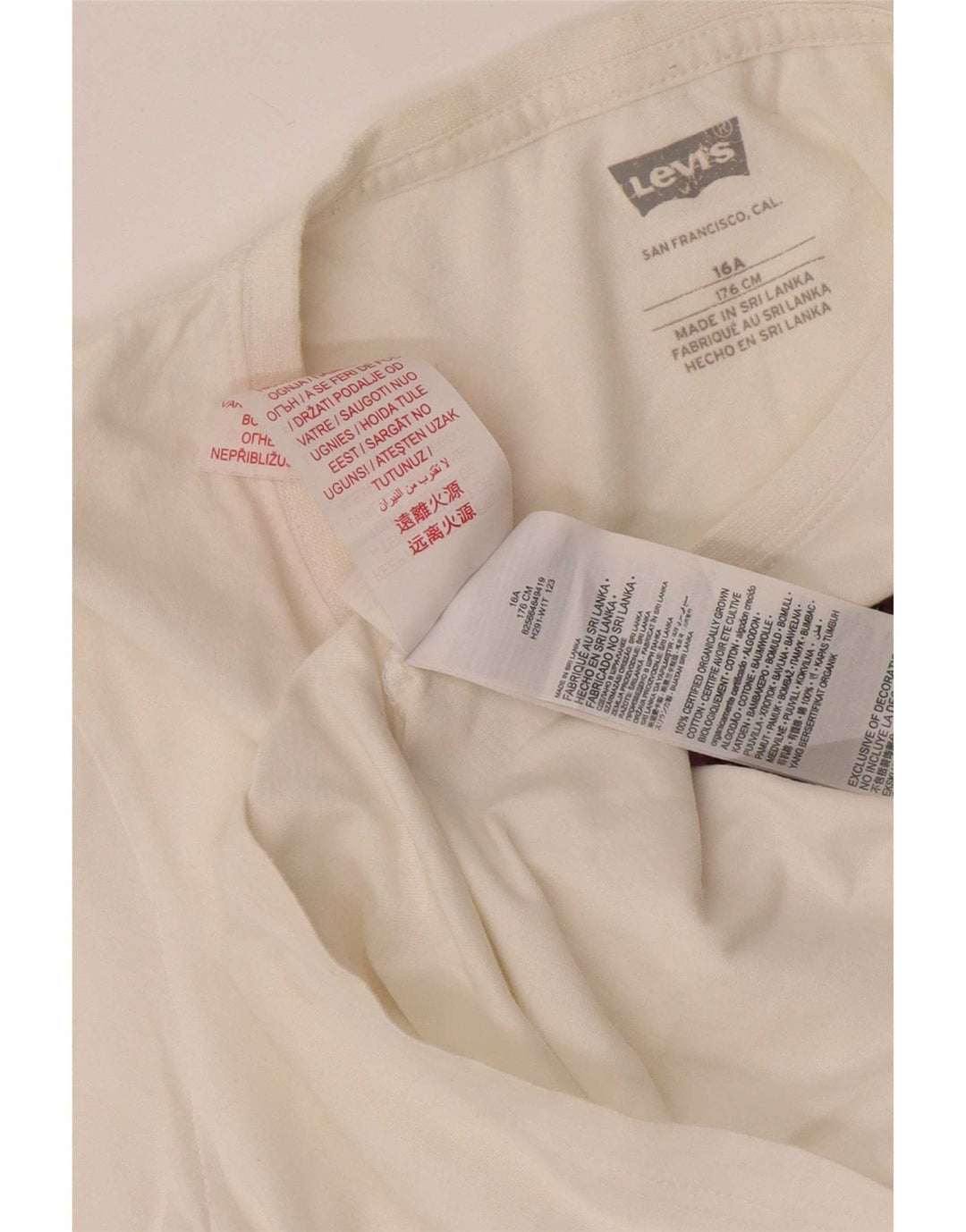 Levi's Boys Graphic T-Shirt Top 15-16 Years White Cotton