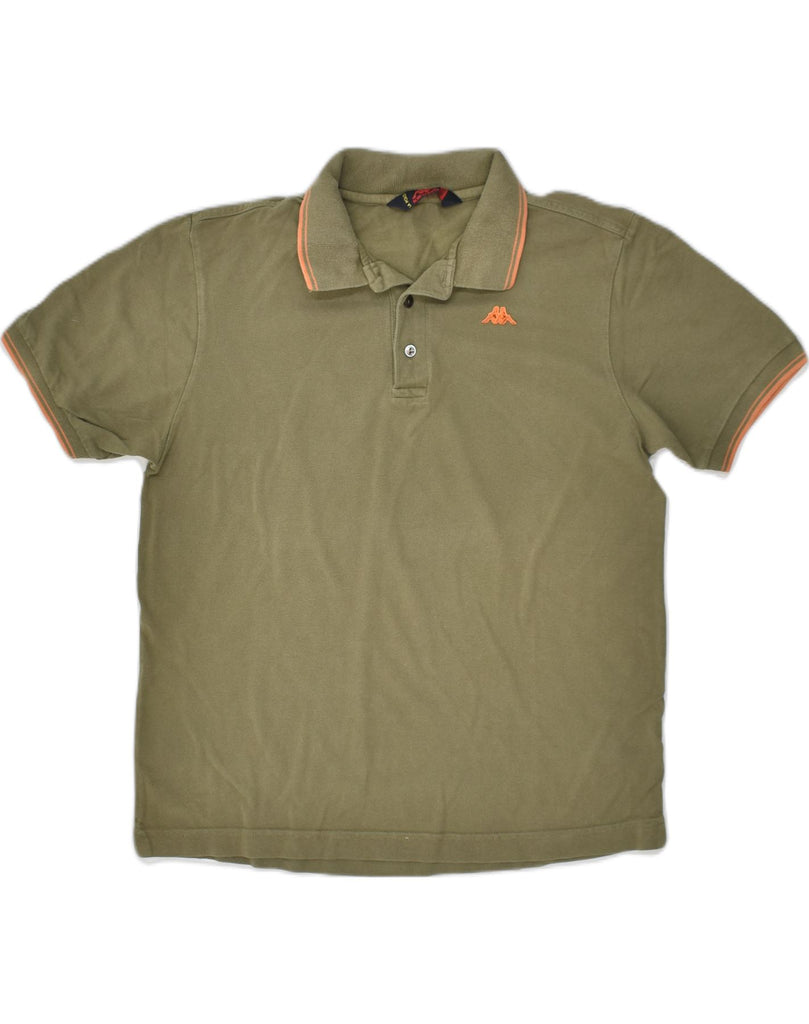 KAPPA Mens Polo Shirt Medium Khaki Cotton | Vintage Kappa | Thrift | Second-Hand Kappa | Used Clothing | Messina Hembry 