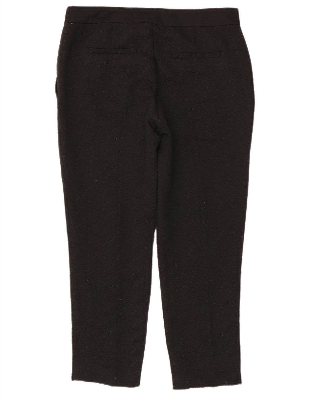 Zara Womens Slim Cropped Trousers Medium W28 L25 Black Spotted Polyester