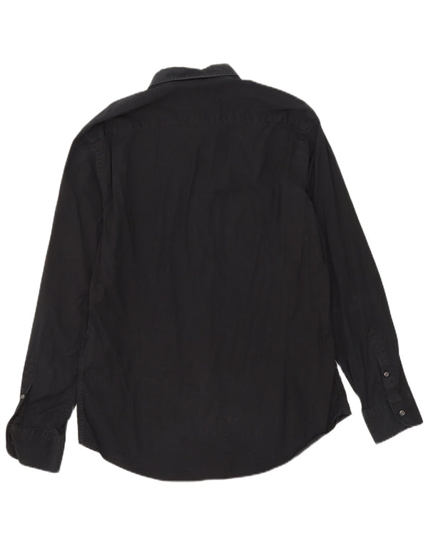 Massimo Dutti Mens Slim Fit Shirt XL Black