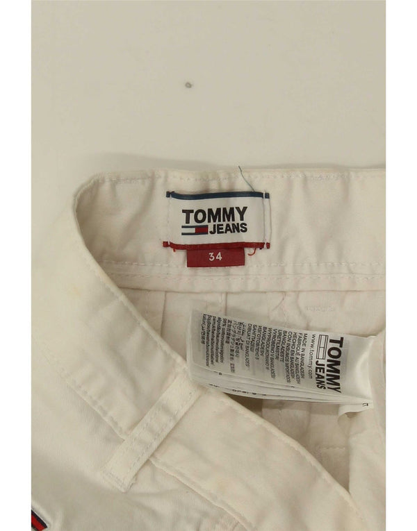 Tommy Hilfiger Mens Chino Shorts W34 Large White Cotton