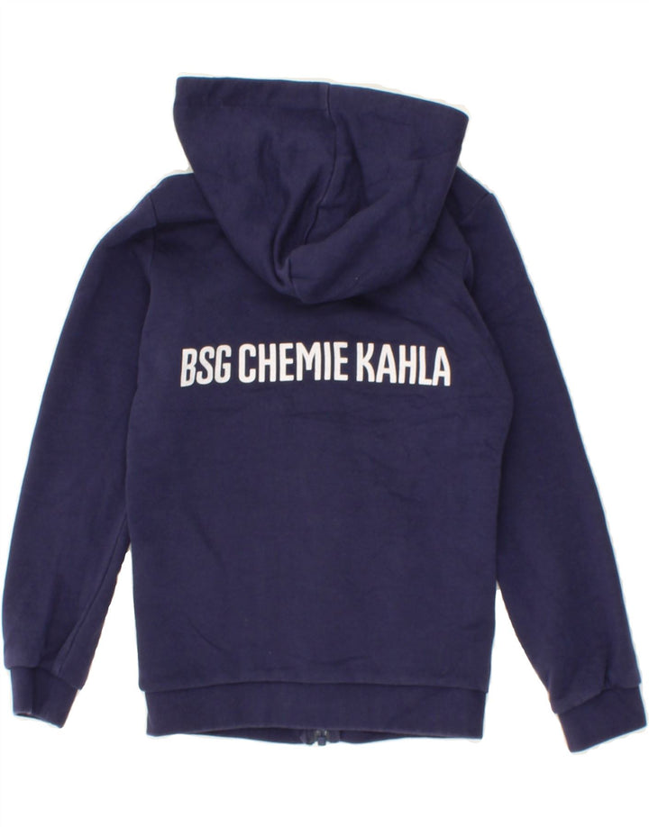 PUMA Boys Graphic Zip Hoodie Sweater 7-8 Years Navy Blue Cotton Vintage Puma and Second-Hand Puma from Messina Hembry 