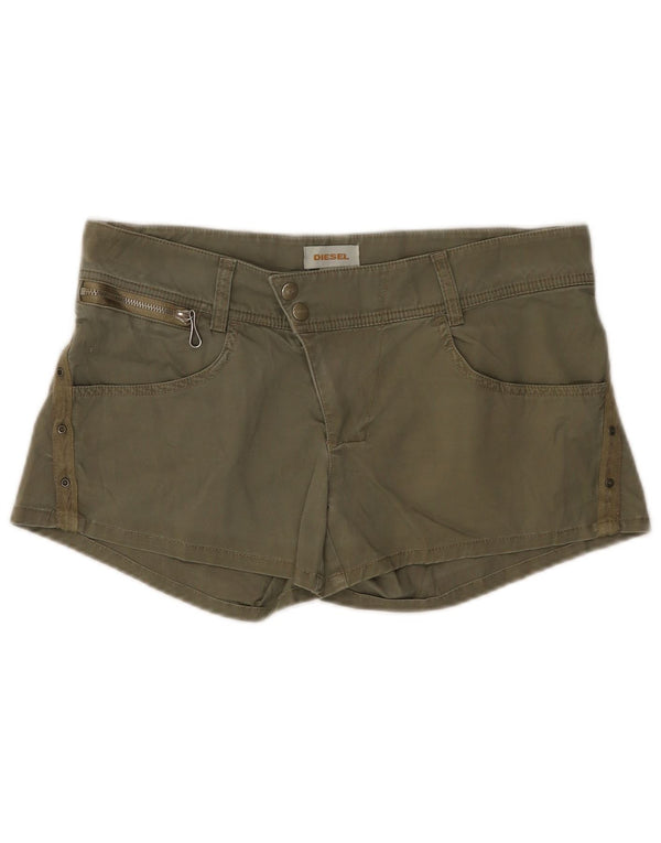 Diesel Womens Low Waist Casual Shorts W31 Medium  Khaki Cotton