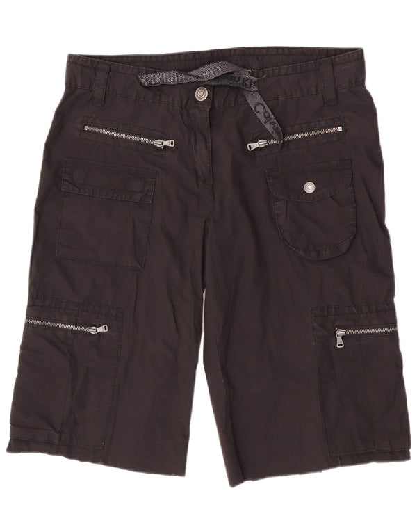 Calvin Klein Jeans Womens Cargo Shorts W32 Medium Black Cotton