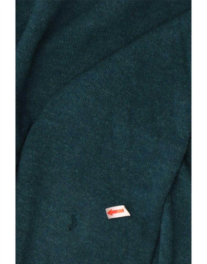 Marks & Spencer Mens Crew Neck Jumper Sweater XL Green Lambswool
