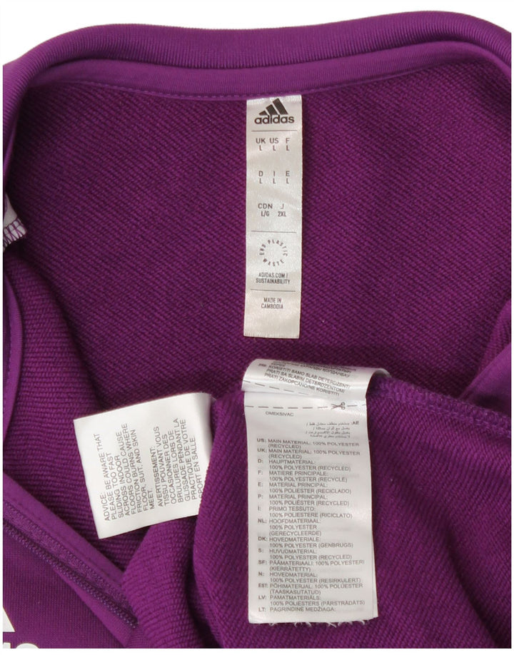 Adidas Mens Munster Rugby Pullover Tracksuit Top Large Purple Colourblock