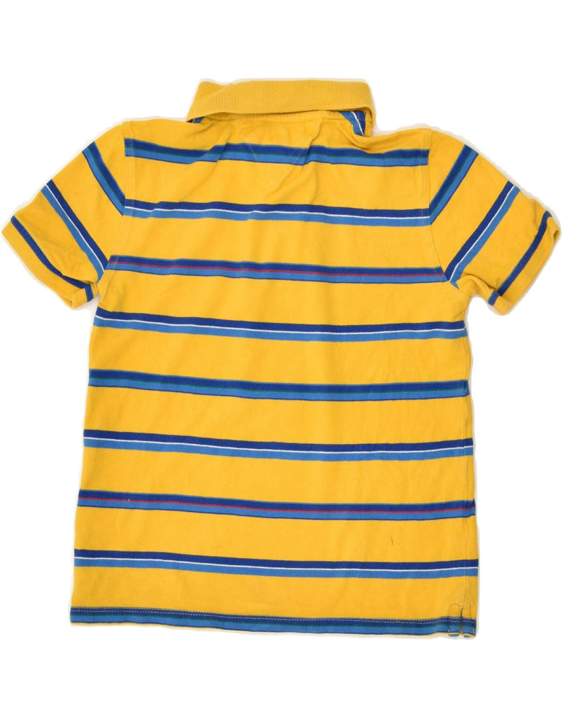 TOMMY HILFIGER Boys Polo Shirt 8-9 Years Medium  Yellow Striped Cotton | Vintage Tommy Hilfiger | Thrift | Second-Hand Tommy Hilfiger | Used Clothing | Messina Hembry 