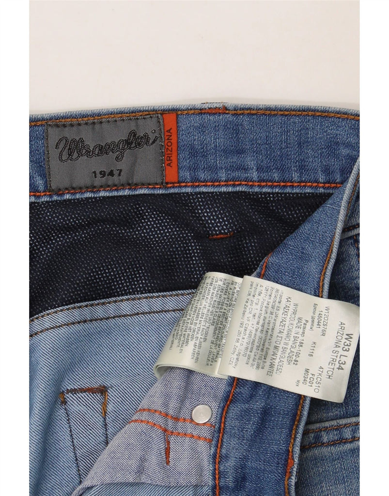 WRANGLER Mens Arizona Stretch Straight Jeans W33 L34 Blue Cotton Vintage Wrangler and Second-Hand Wrangler from Messina Hembry 