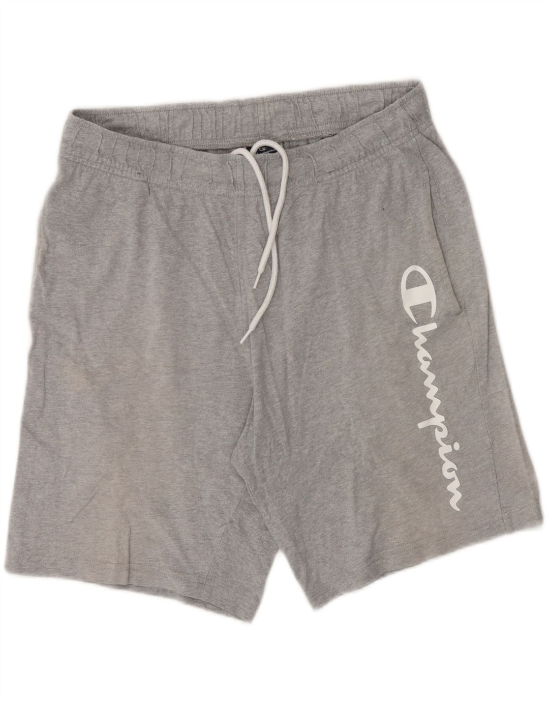 CHAMPION Mens Graphic Sport Shorts Large  Grey Cotton Vintage Champion and Second-Hand Champion from Messina Hembry 