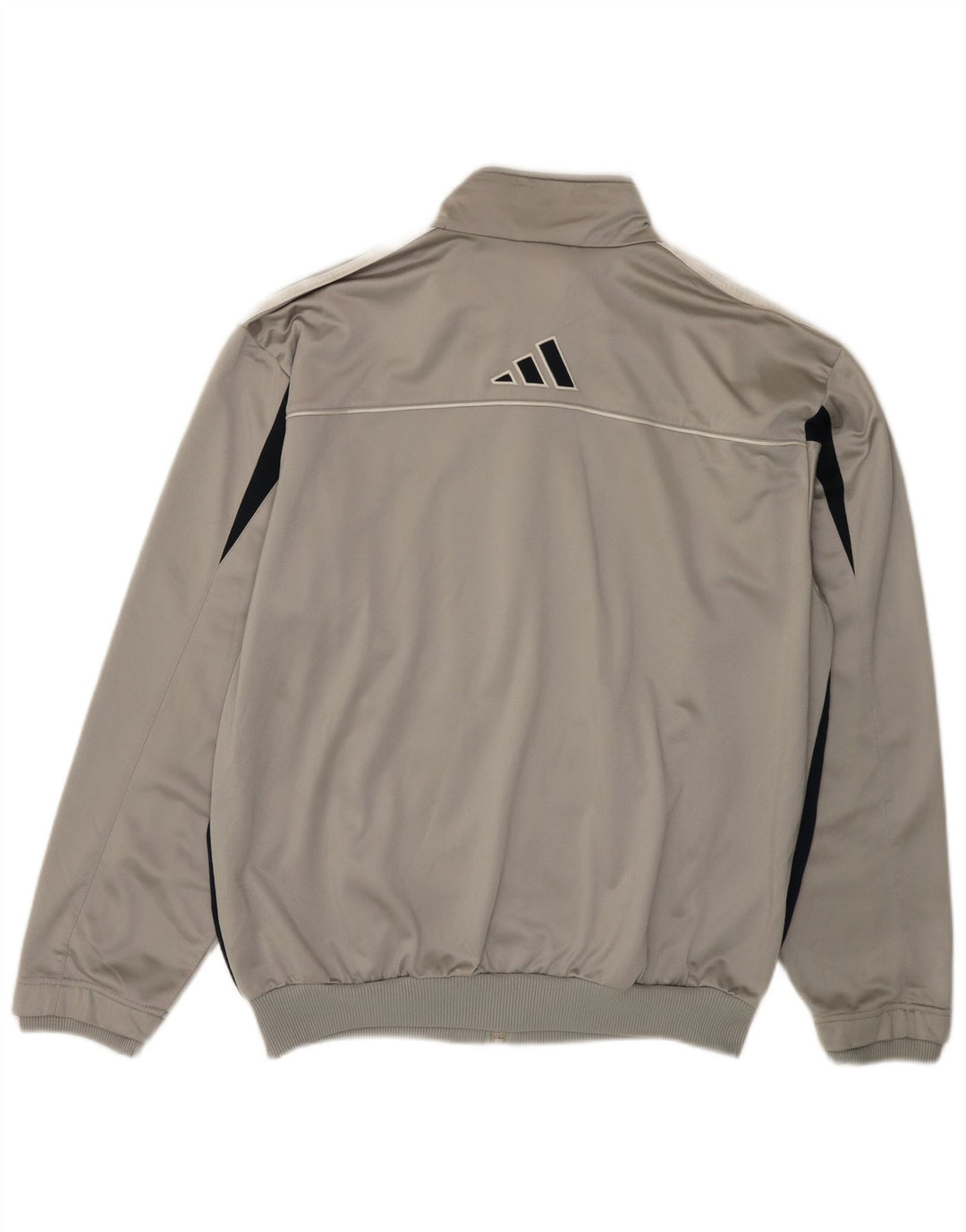 ADIDAS Mens Tracksuit Top Jacket UK 44/46 Large Grey Colourblock Polyester