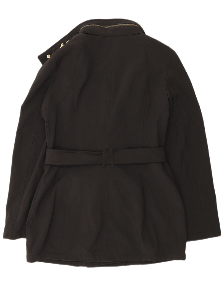 Michael Kors Womens Military Jacket UK 10 Small Black Polyester
