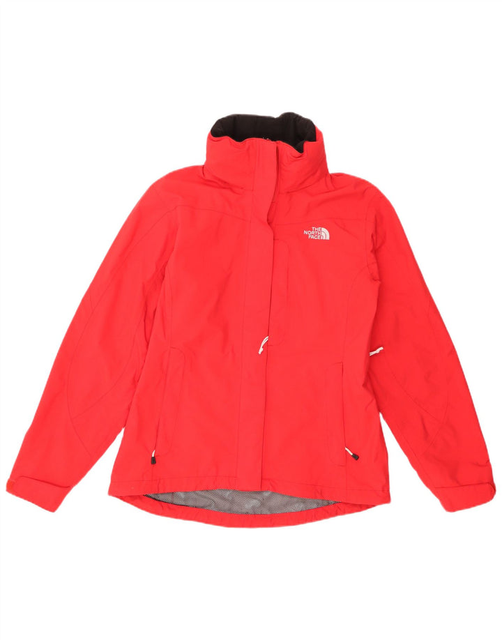 THE NORTH FACE Womens Hyvent Oversized Hooded Rain Jacket UK 36 Small Red