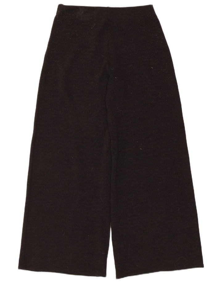 Zara Womens Wide Leg Casual Trousers Medium W28 L28 Black Polyester
