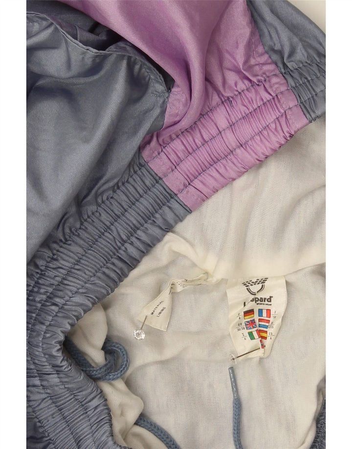 Leopard Mens Tracksuit Trousers Joggers UK 36/38 Small Grey Colourblock