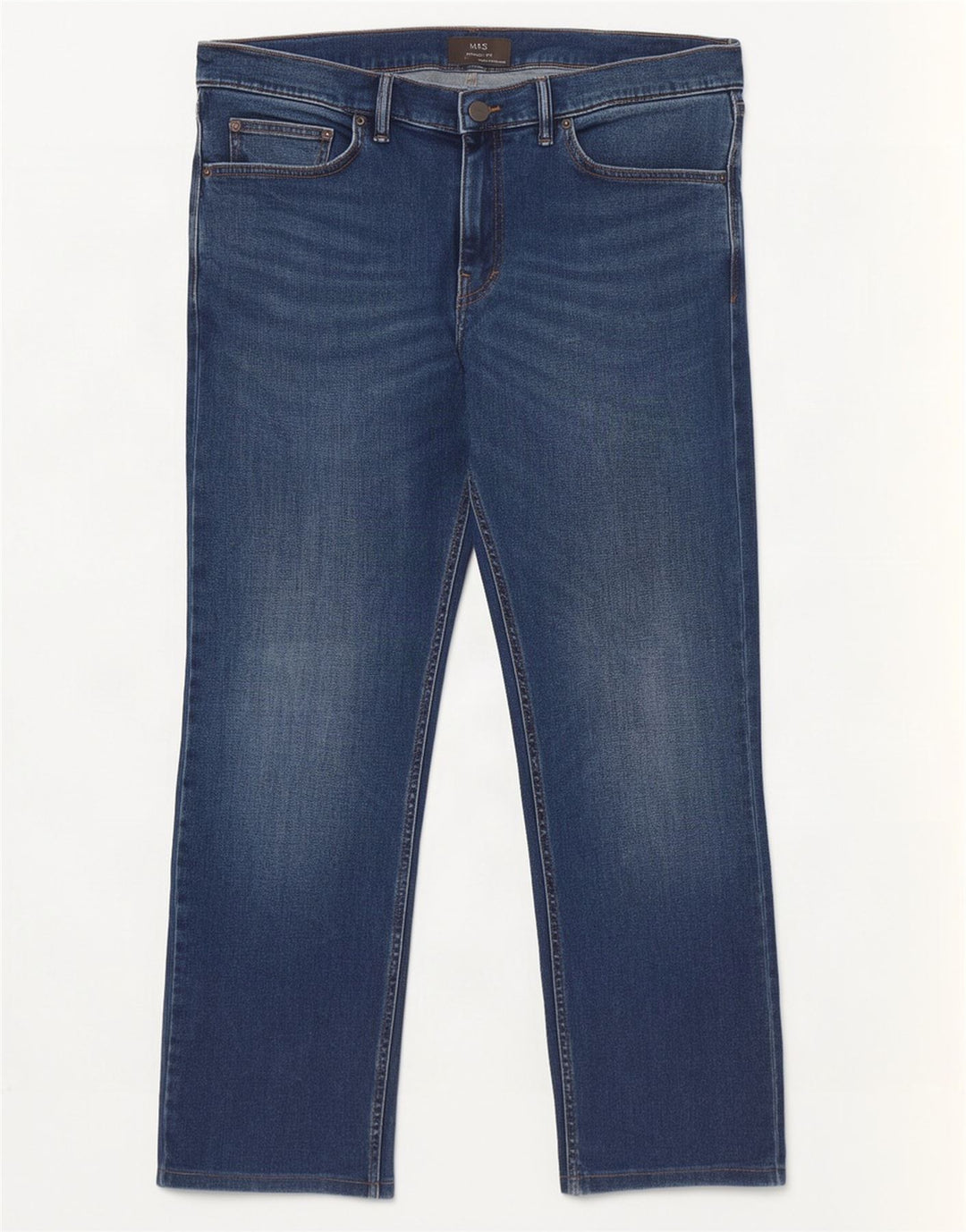 Marks & Spencer Mens Straight Jeans W40 L27 Blue Cotton