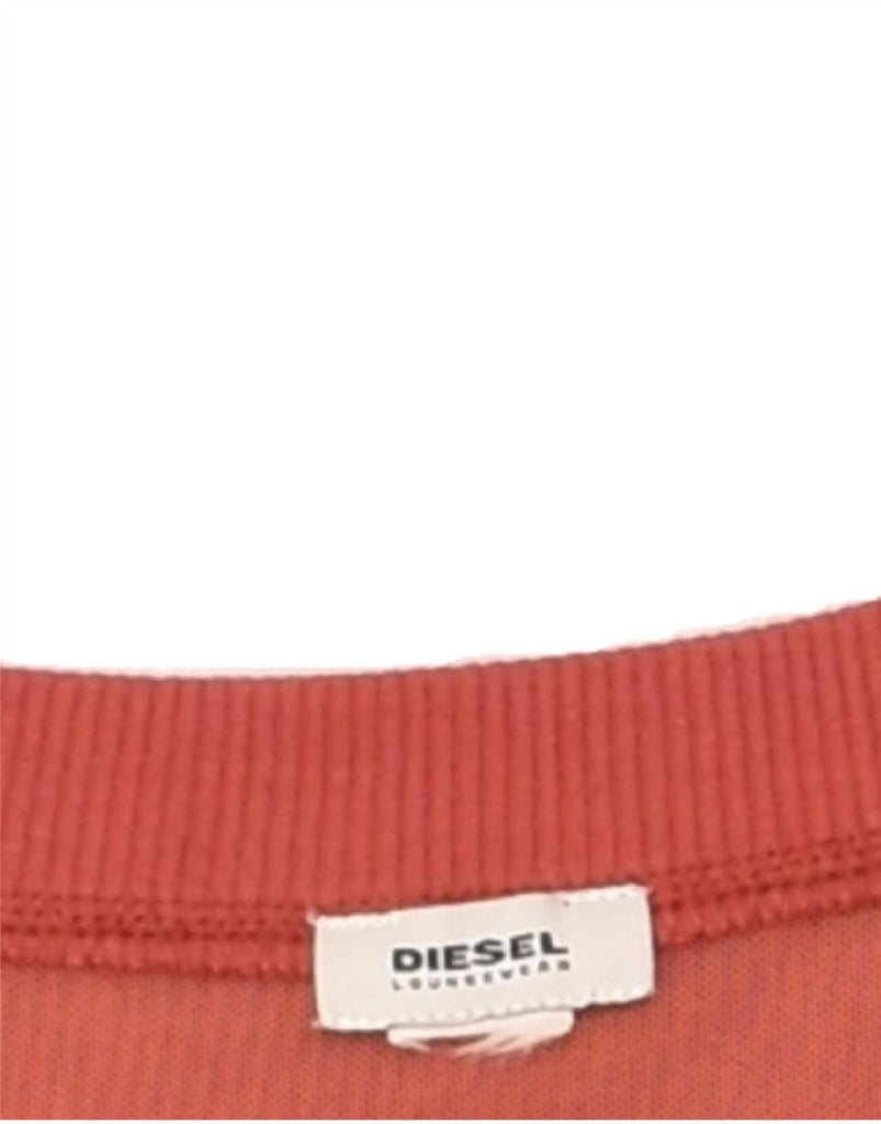 DIESEL Womens Graphic Sweatshirt Jumper UK 18 XL Orange | Vintage Diesel | Thrift | Second-Hand Diesel | Used Clothing | Messina Hembry 