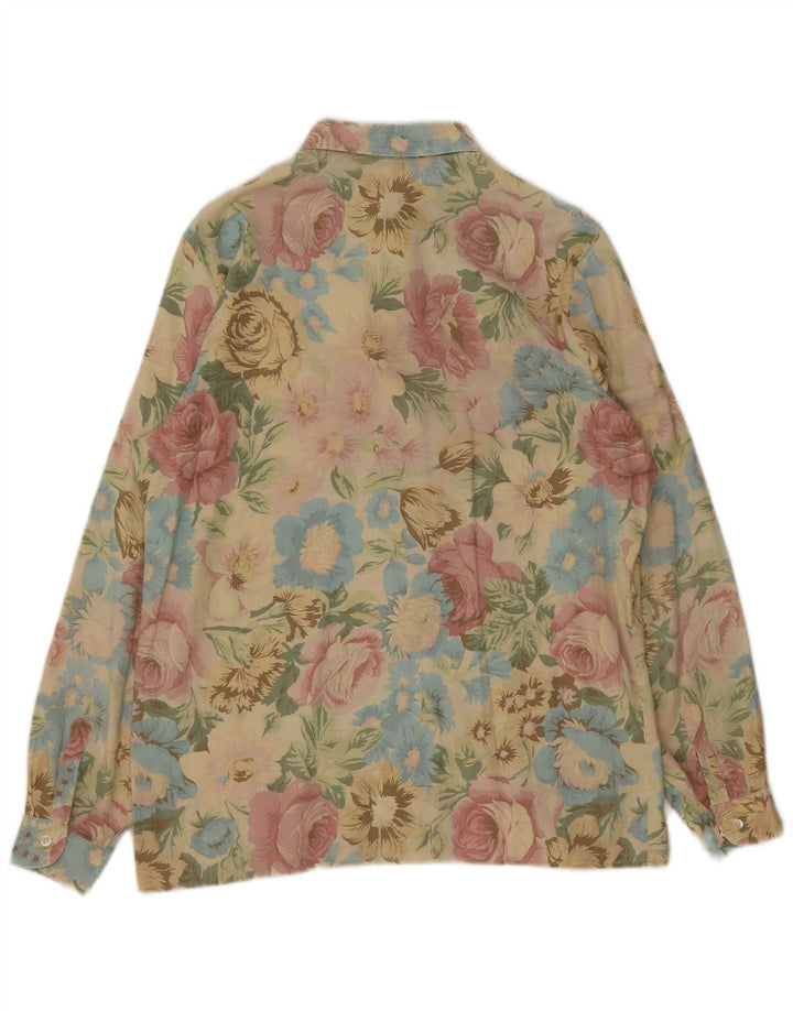 VINTAGE Womens Shirt UK 16 Large Multicoloured Floral