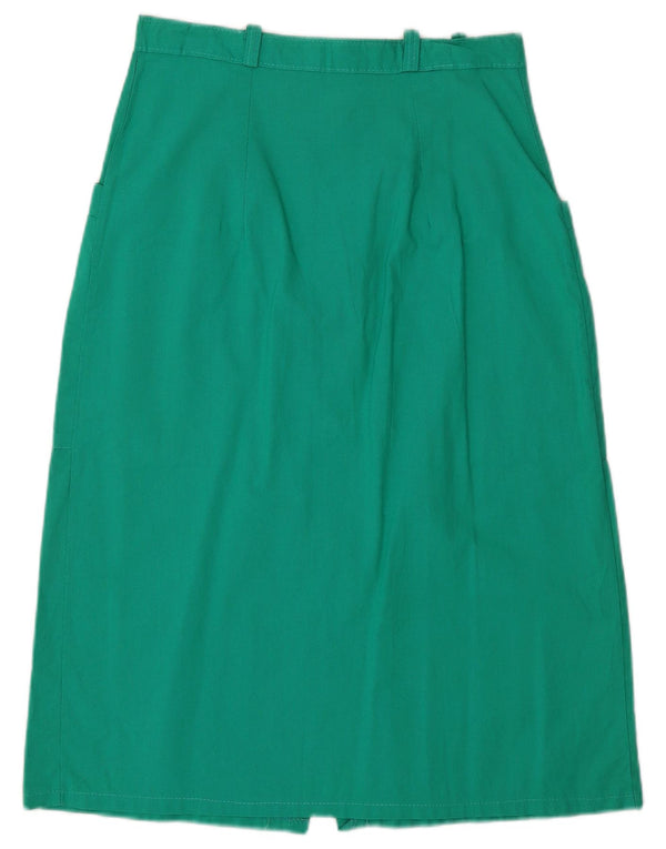 Vintage Womens Midi Skirt W28 Medium Green
