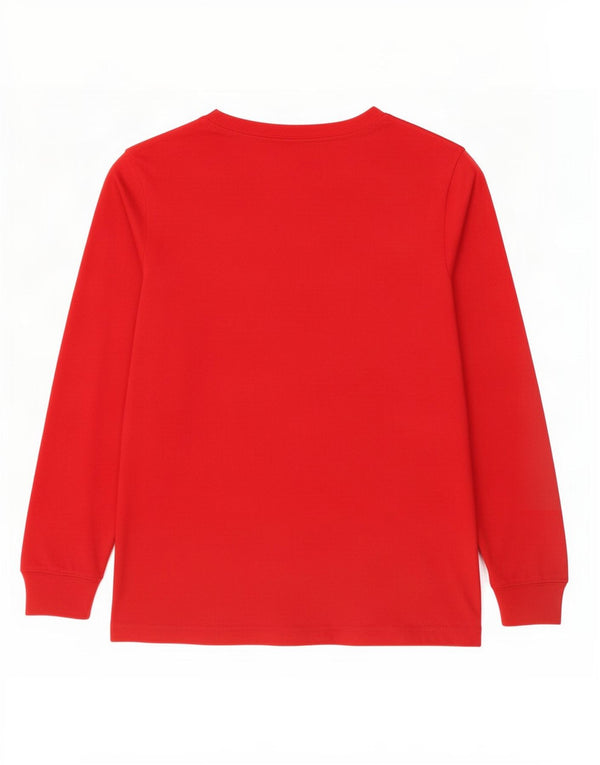 Jordan Boys Graphic Top Long Sleeve 13-14 Years XL Red Cotton
