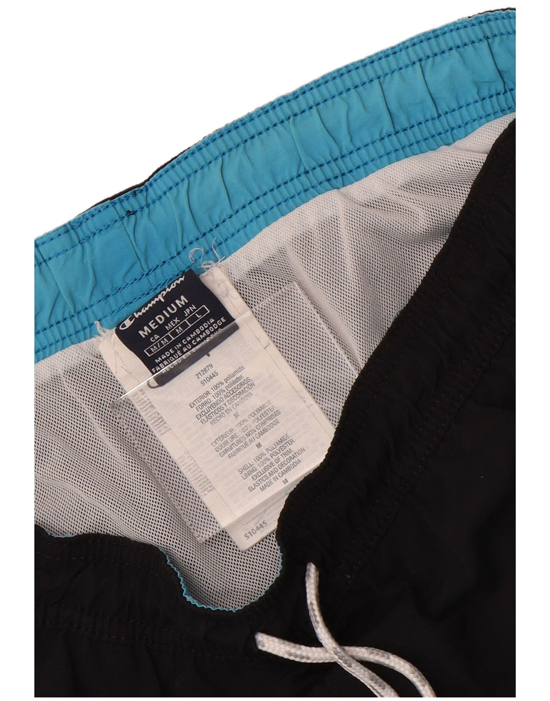 Champion Mens Graphic Swimming Shorts Medium  Black Polyamide