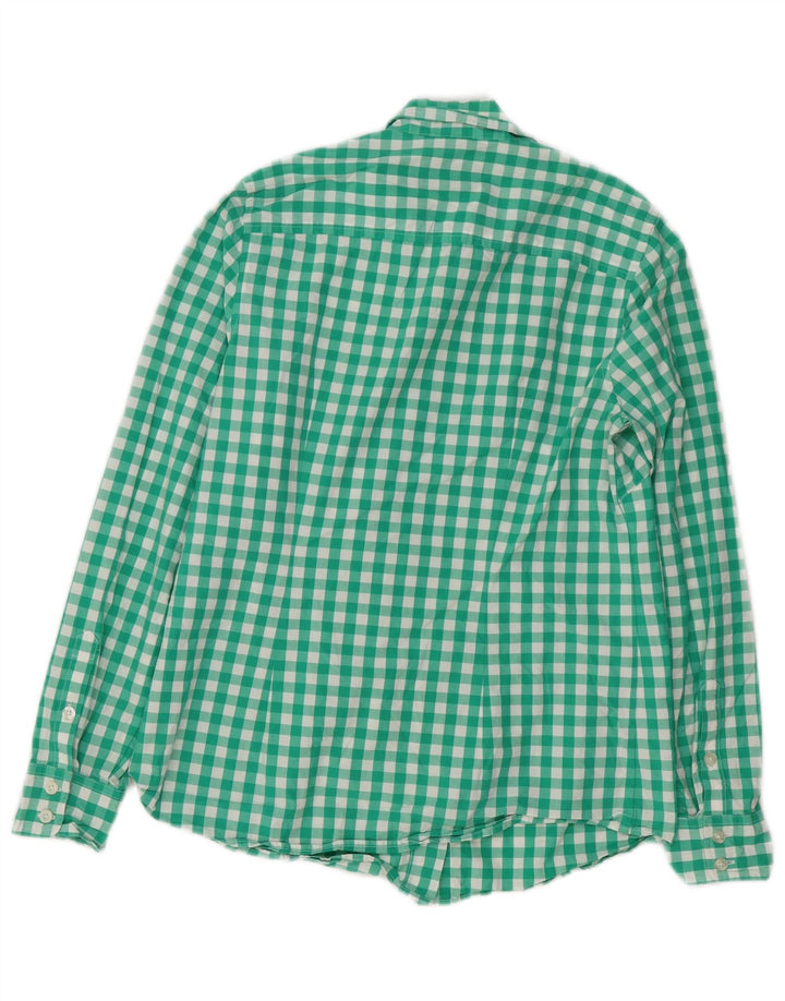 VINEYARD VINES Womens Shirt US 6 Medium Green Gingham Cotton