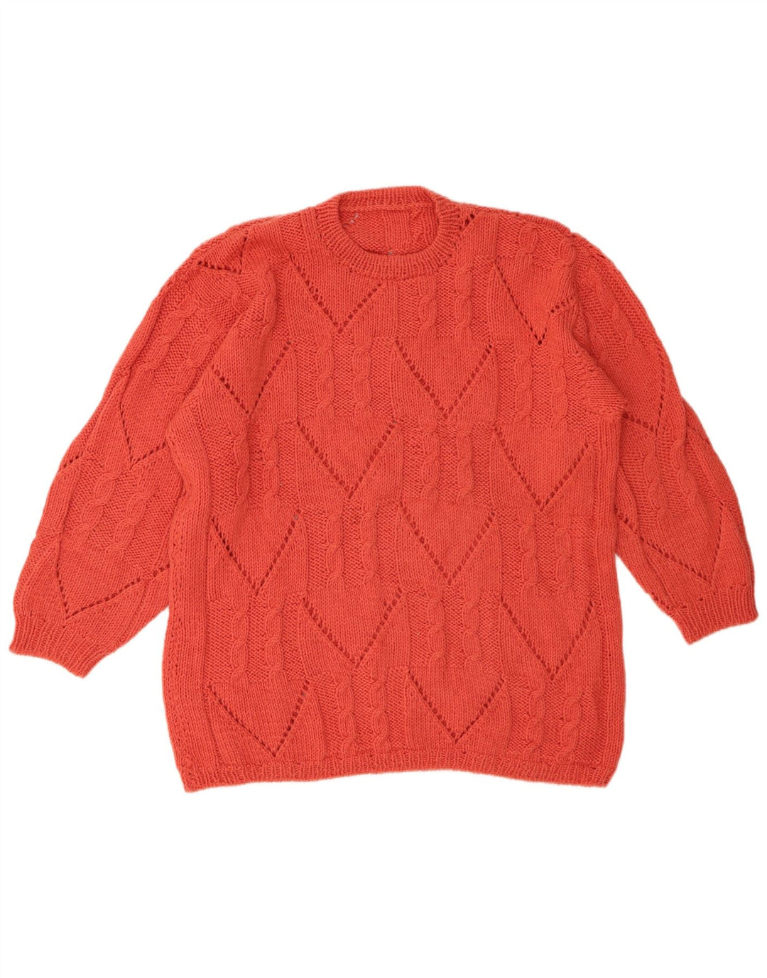 VINTAGE Womens Crew Neck Jumper Sweater UK 18 XL Red