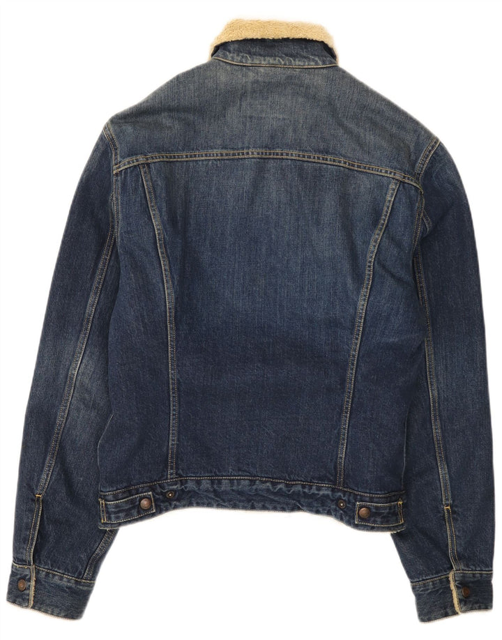 Levi's Mens Sherpa Denim Jacket UK 38 Medium Blue Cotton