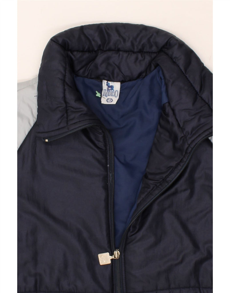 C&A Mens Padded Jacket EU 52 XL Navy Blue Colourblock Nylon | Vintage C&A | Thrift | Second-Hand C&A | Used Clothing | Messina Hembry 