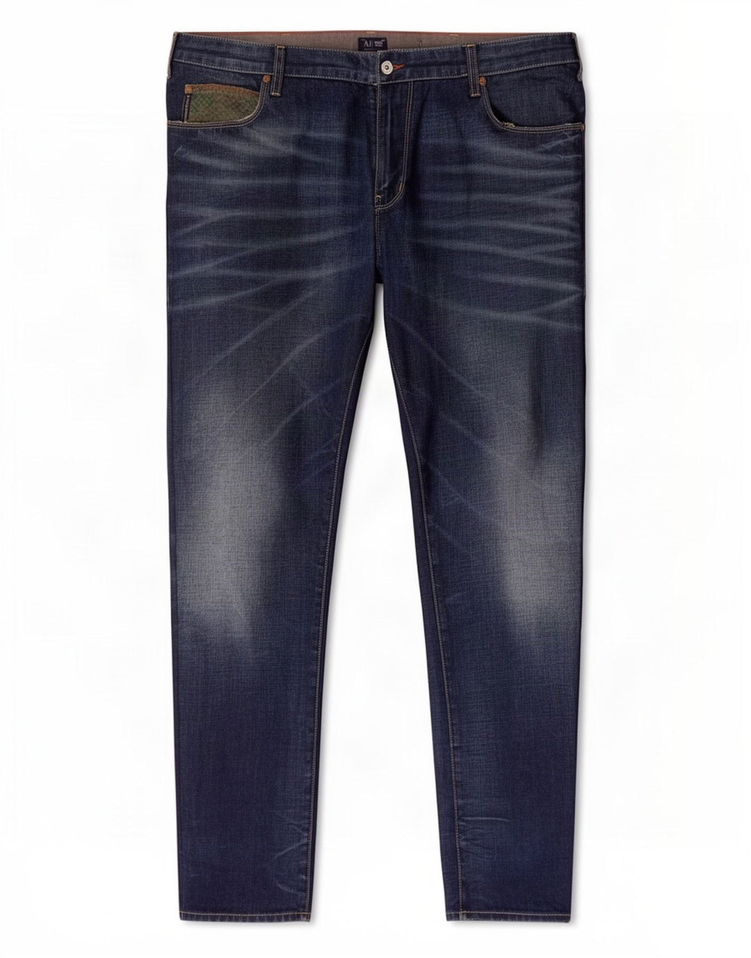 Armani Mens J45 Regular Slim Jeans W40 L34 Blue Cotton
