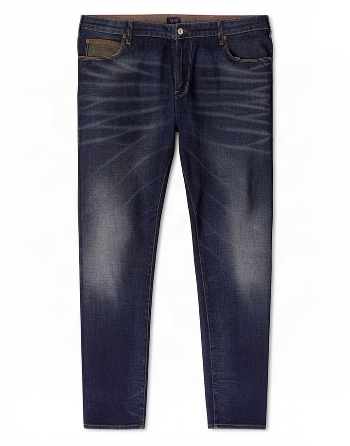 Armani Mens J45 Regular Slim Jeans W40 L34 Blue Cotton