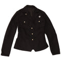 Vintage Womens Utility Jacket IT 40 Small Black Cotton