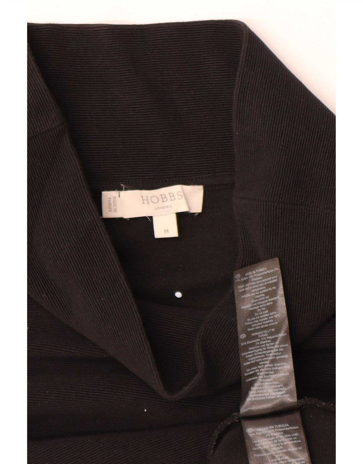 Hobbs Womens Top 3/4 Sleeve UK 14 Medium Black Cotton