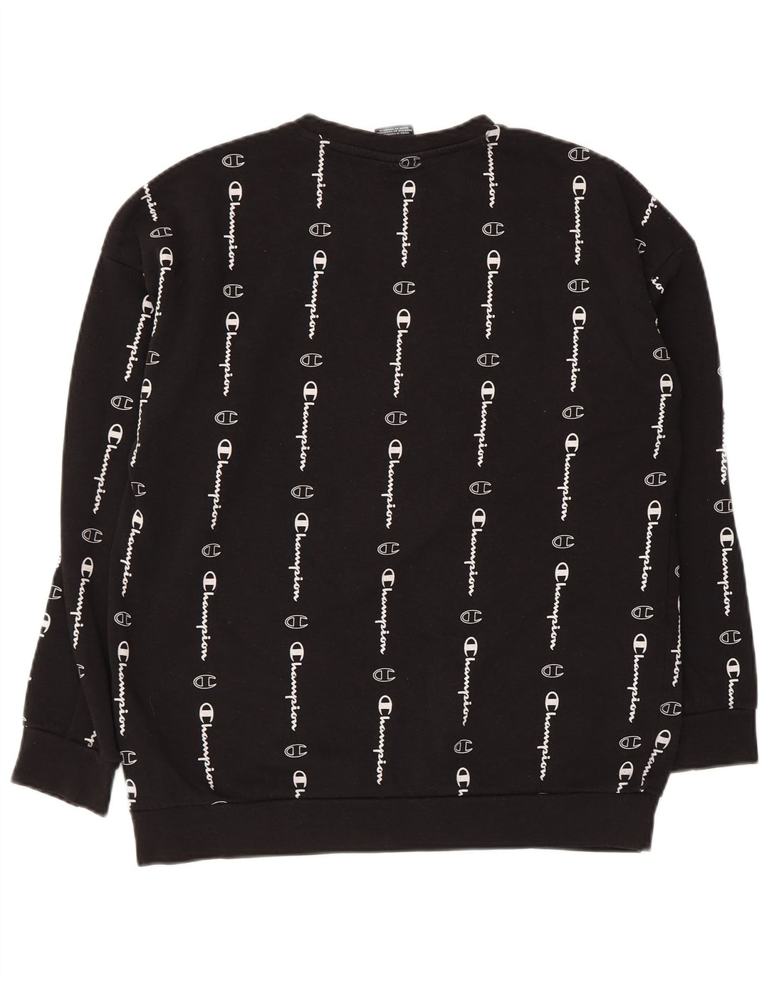 Champion Boys Graphic Sweatshirt Jumper 13-14 Years XL Black Cotton