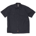 Dickies Mens Short Sleeve Shirt Large Navy Blue Polyester