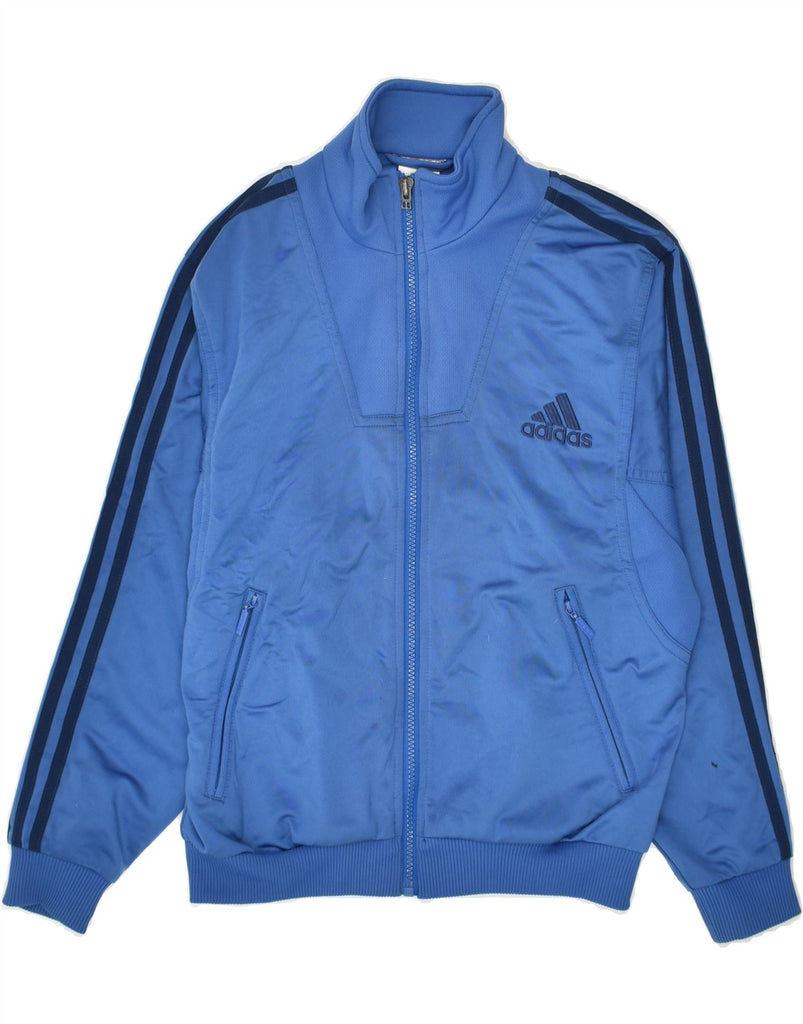 ADIDAS Boys Tracksuit Top Jacket 11-12 Years Medium   Blue Polyester | Vintage Adidas | Thrift | Second-Hand Adidas | Used Clothing | Messina Hembry 