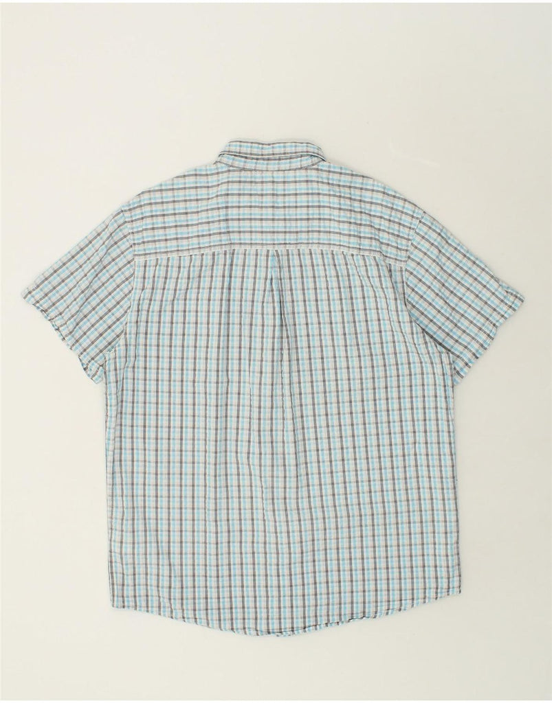 WRANGLER Mens Short Sleeve Shirt XL Blue Check Cotton | Vintage Wrangler | Thrift | Second-Hand Wrangler | Used Clothing | Messina Hembry 