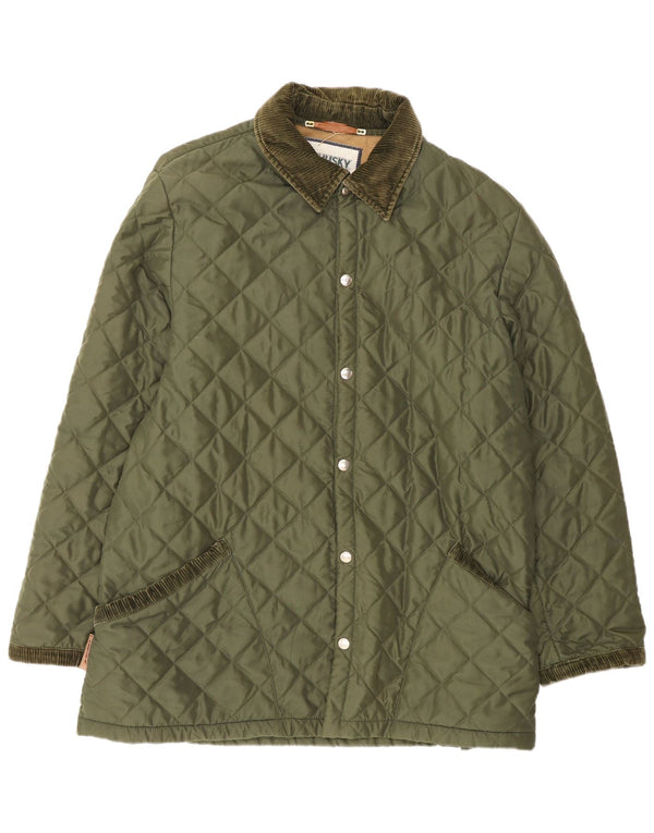 Husky Mens Quilted Jacket UK 40 Large Green Polyamide