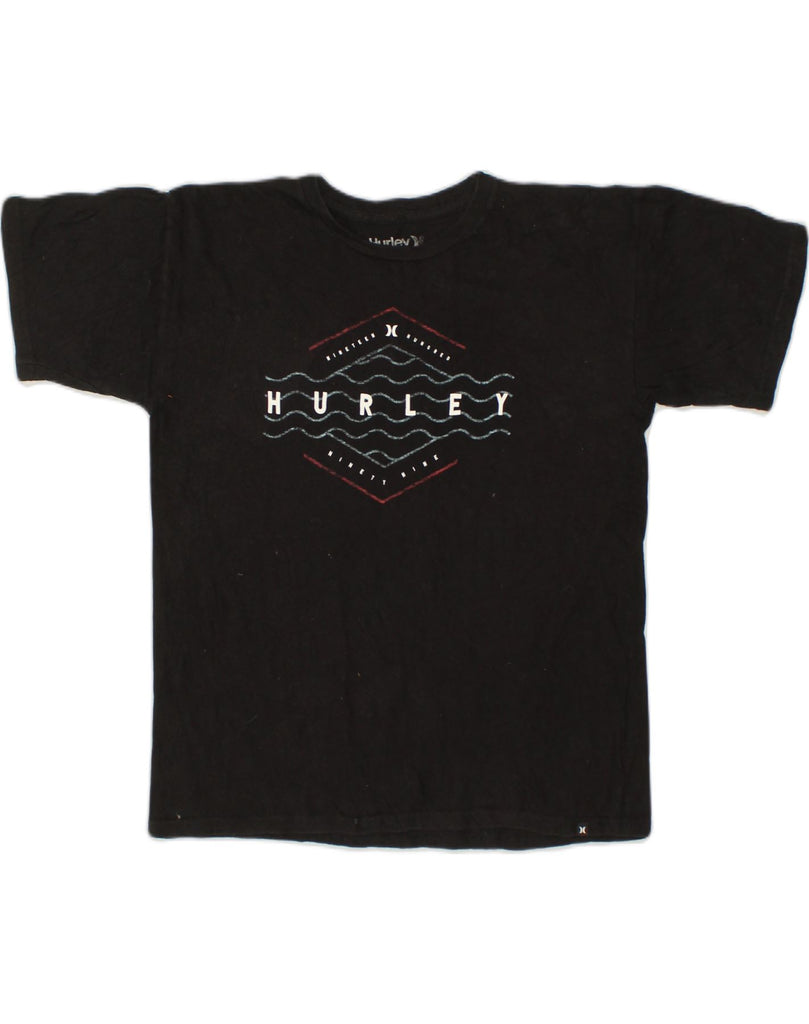 HURLEY Mens Graphic T-Shirt Top Medium Black Cotton | Vintage Hurley | Thrift | Second-Hand Hurley | Used Clothing | Messina Hembry 