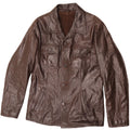 Vintage Mens Leather Jacket IT 48 Medium Brown Leather