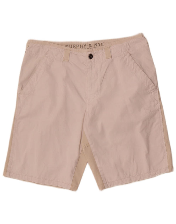 Murphy & Nye Mens Sailmakers Chino Shorts W33 Medium White Colourblock