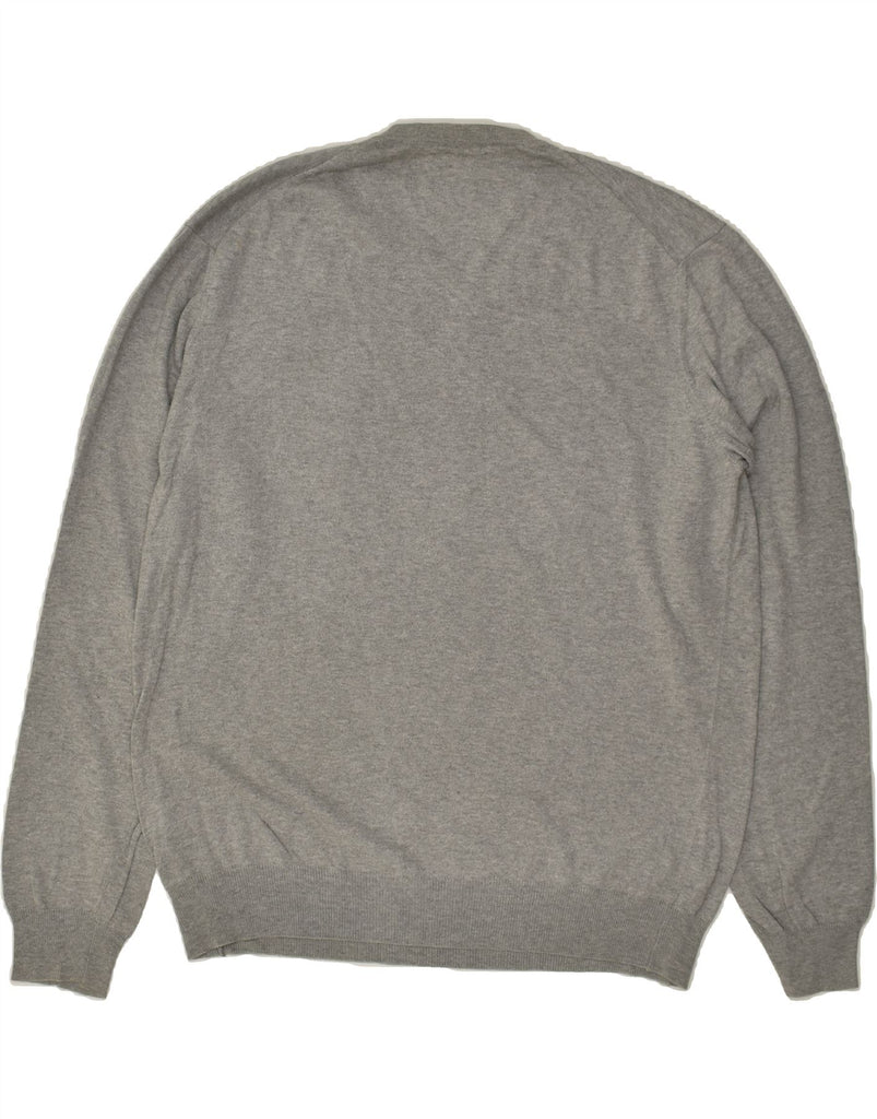 MARLBORO CLASSICS Mens V-Neck Jumper Sweater XL Grey Cotton | Vintage Marlboro Classics | Thrift | Second-Hand Marlboro Classics | Used Clothing | Messina Hembry 