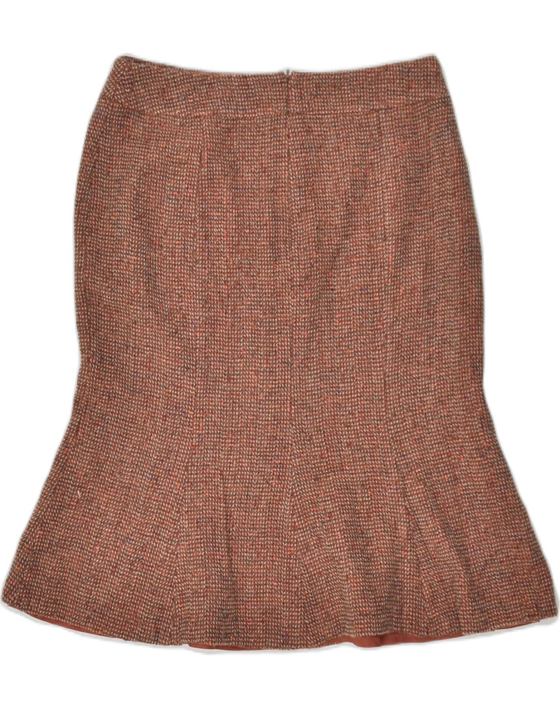 LUISA SPAGNOLI Womens Trumpet Skirt IT 46 Large W28  Brown Flecked Wool | Vintage Luisa Spagnoli | Thrift | Second-Hand Luisa Spagnoli | Used Clothing | Messina Hembry 