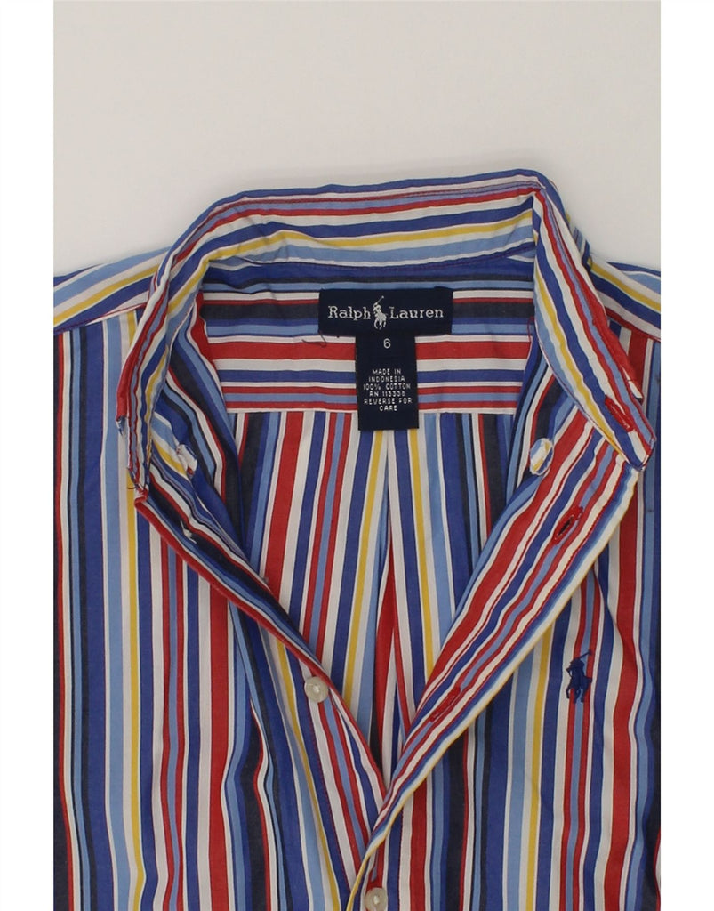 RALPH LAUREN Boys Short Sleeve Shirt 5-6 Years Multicoloured Striped | Vintage Ralph Lauren | Thrift | Second-Hand Ralph Lauren | Used Clothing | Messina Hembry 