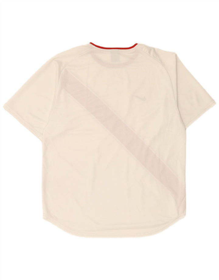 NIKE Mens T-Shirt Top Medium White Colourblock