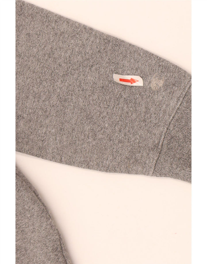 Champion Womens Graphic Oversized Sweatshirt Jumper UK 10 Small Grey